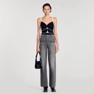 Tops & Camisas<Sandro Paris Body De Punto Bicolor