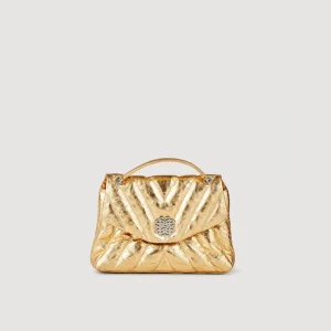 Bolsos De Hombro<Sandro Paris Bolso Acolchado De Cuero Metalizado