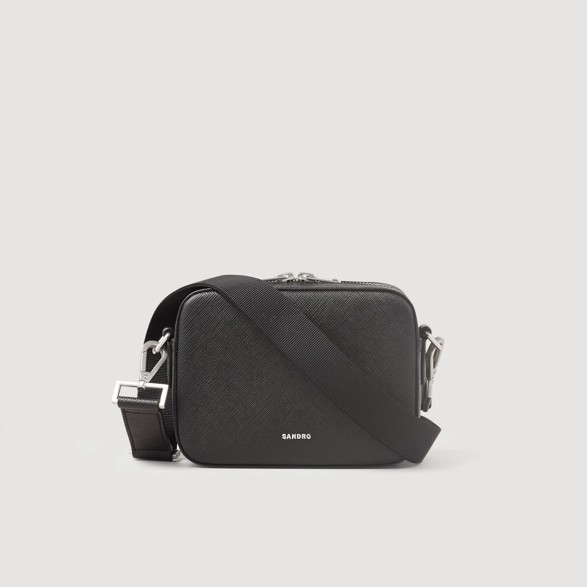 bolso_pequeno_de_cuero_saffiano_0.webp Minibolsos<Sandro Paris Bolso Pequeno De Cuero Saffiano