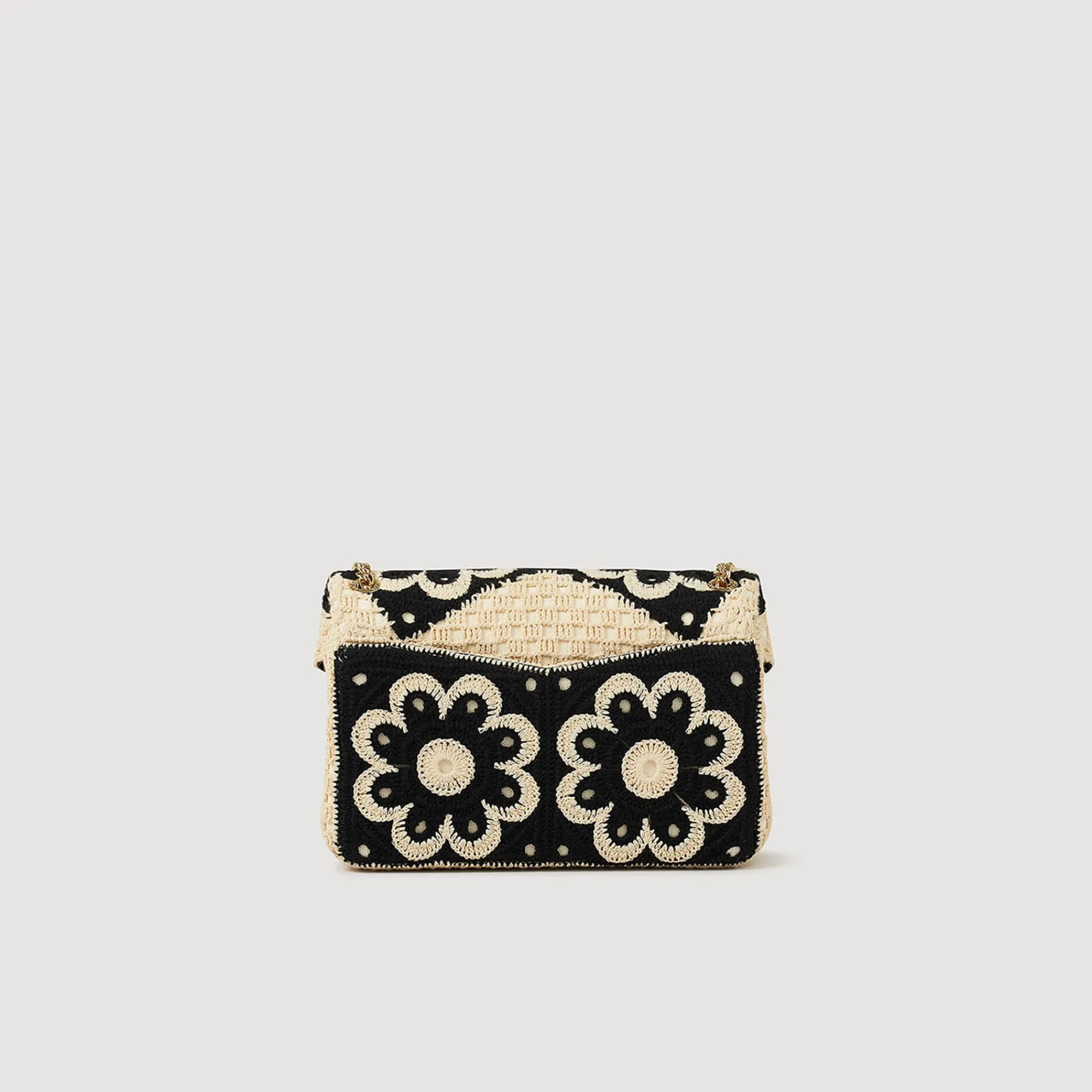 bolso_yza_de_ganchillo_bicolor_2.webp Bolsos Bandolera<Sandro Paris Bolso Yza De Ganchillo Bicolor