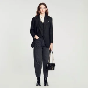 Bolsos De Hombro<Sandro Paris Bolso Yza Piel De Curtiduria Certificada