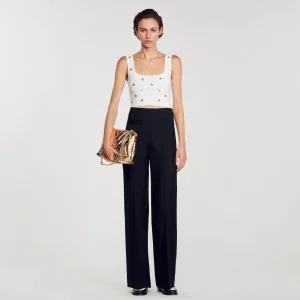 Conjuntos<Sandro Paris Bralette De Punto Con Colgantes