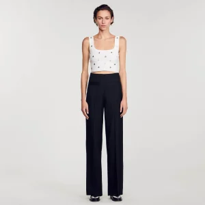 Conjuntos<Sandro Paris Bralette De Punto Con Colgantes