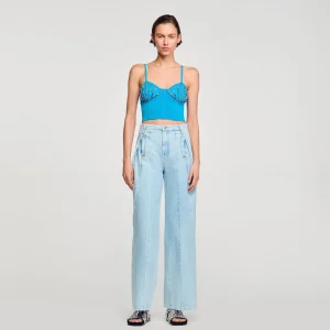 Jerseys & Cárdigans<Sandro Paris Bustier Con Conchas De Strass