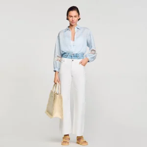 Tops & Camisas<Sandro Paris Camisa A Rayas