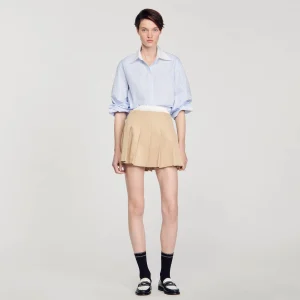 Tops & Camisas<Sandro Paris Camisa A Rayas Con Brillantes