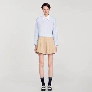 Tops & Camisas<Sandro Paris Camisa A Rayas Con Brillantes