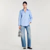 Tops & Camisas<Sandro Paris Camisa A Rayas Con Espalda De Encaje