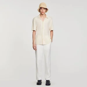 Camisas<Sandro Paris Camisa Con Cuello Italiano