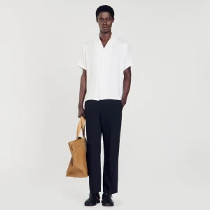Camisas<Sandro Paris Camisa Con Cuello Italiano