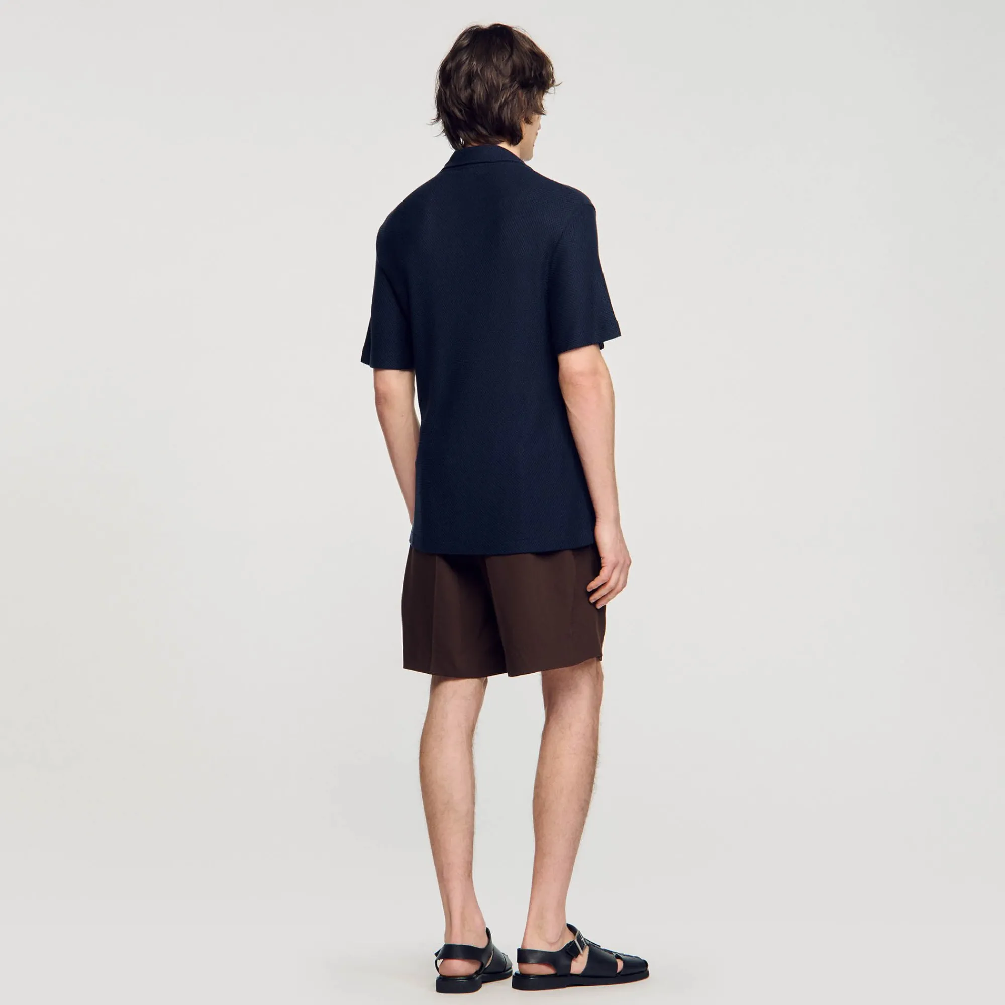 camisa_con_cuello_italiano_4-2.webp Camisas<Sandro Paris Camisa Con Cuello Italiano