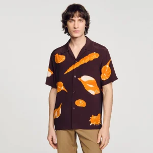 Camisas<Sandro Paris Camisa Con Estampado De Moluscos