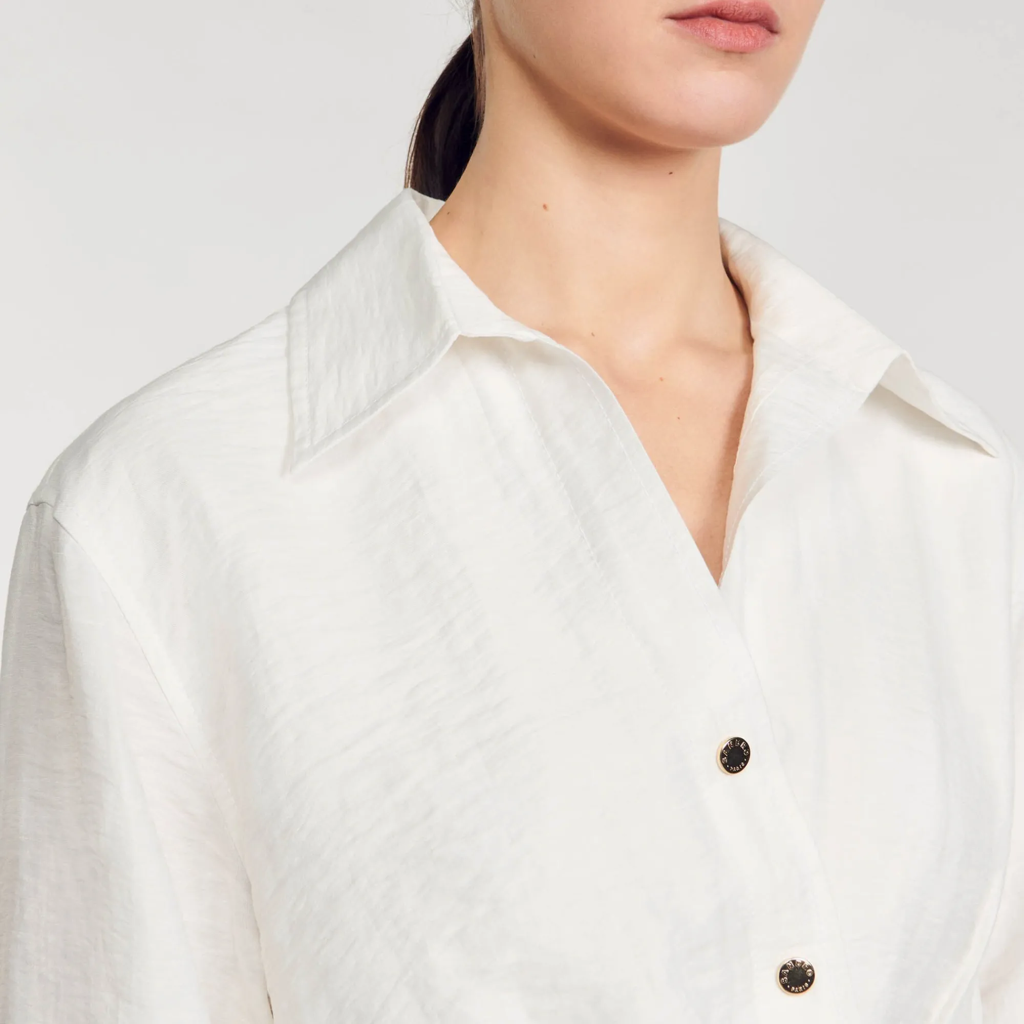 camisa_corta_2.webp Tops & Camisas<Sandro Paris Camisa Corta