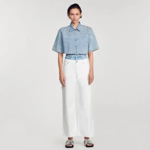 Conjuntos<Sandro Paris Camisa Corta Con Strass