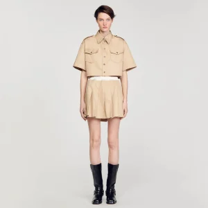 Tops & Camisas<Sandro Paris Camisa Corta De Oficial