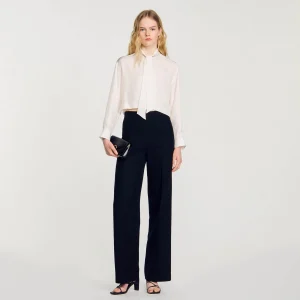 Tops & Camisas<Sandro Paris Camisa Corta De Seda