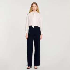 Tops & Camisas<Sandro Paris Camisa Corta De Seda