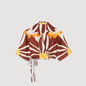 Conjuntos<Sandro Paris Camisa Corta Estampada