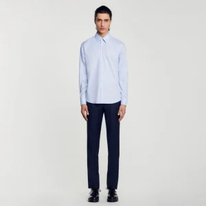 Camisas<Sandro Paris Camisa De Algodon De Corte Clasico