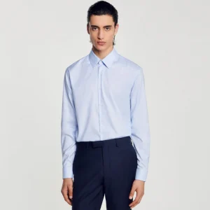 Camisas<Sandro Paris Camisa De Algodon De Corte Clasico
