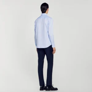 Camisas<Sandro Paris Camisa De Algodon De Corte Clasico
