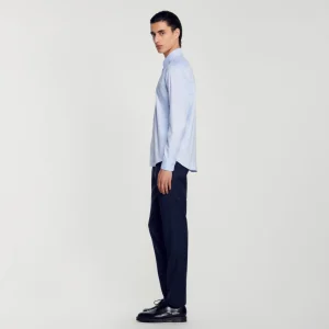 Camisas<Sandro Paris Camisa De Algodon De Corte Clasico