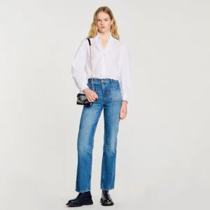 Tops & Camisas<Sandro Paris Camisa De Algodon Organico
