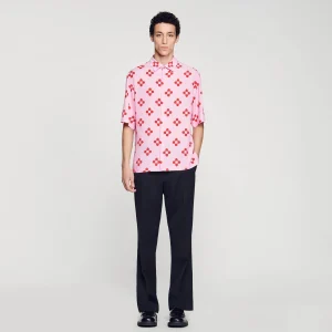 Camisas<Sandro Paris Camisa De Manga Corta Cross Flower
