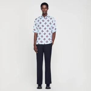 Camisas<Sandro Paris Camisa De Manga Corta Cross Flower