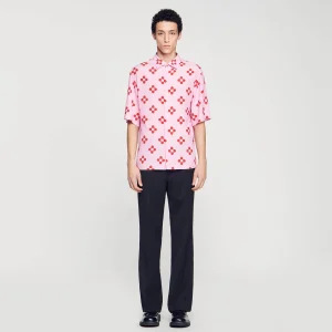 Camisas<Sandro Paris Camisa De Manga Corta Cross Flower