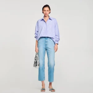 Tops & Camisas<Sandro Paris Camisa Decorada Con Corazones De Strass