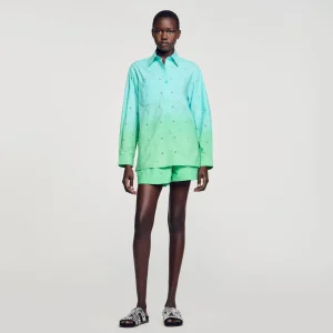 Conjuntos<Sandro Paris Camisa Dip Dye Con Strass