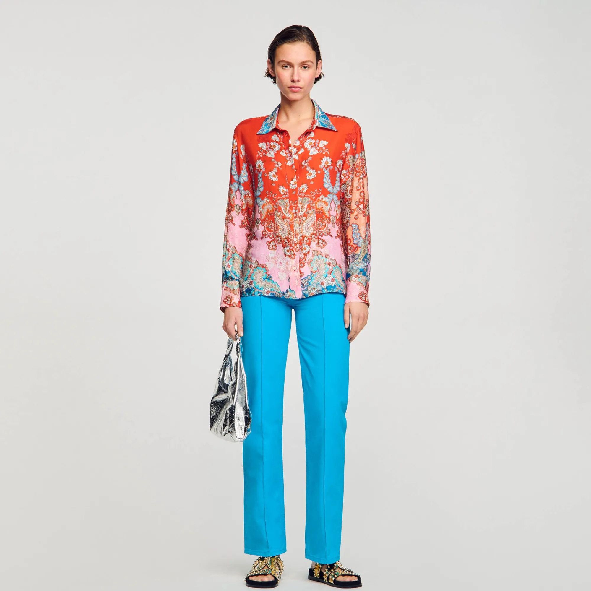 camisa_estampada_0-1.webp Tops & Camisas<Sandro Paris Camisa Estampada