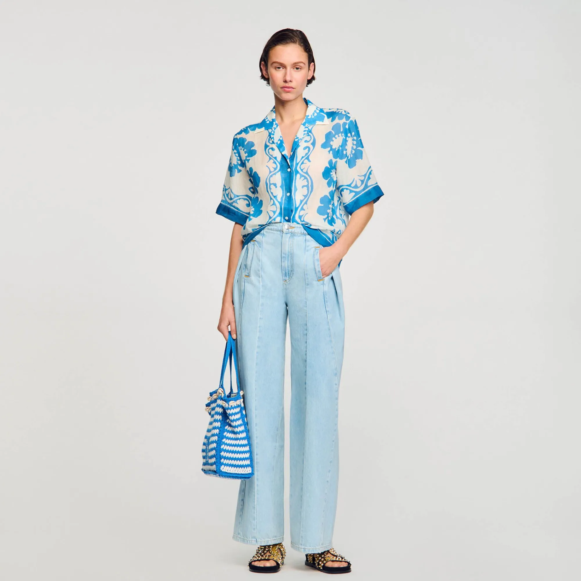 camisa_estampada_0.webp Tops & Camisas<Sandro Paris Camisa Estampada
