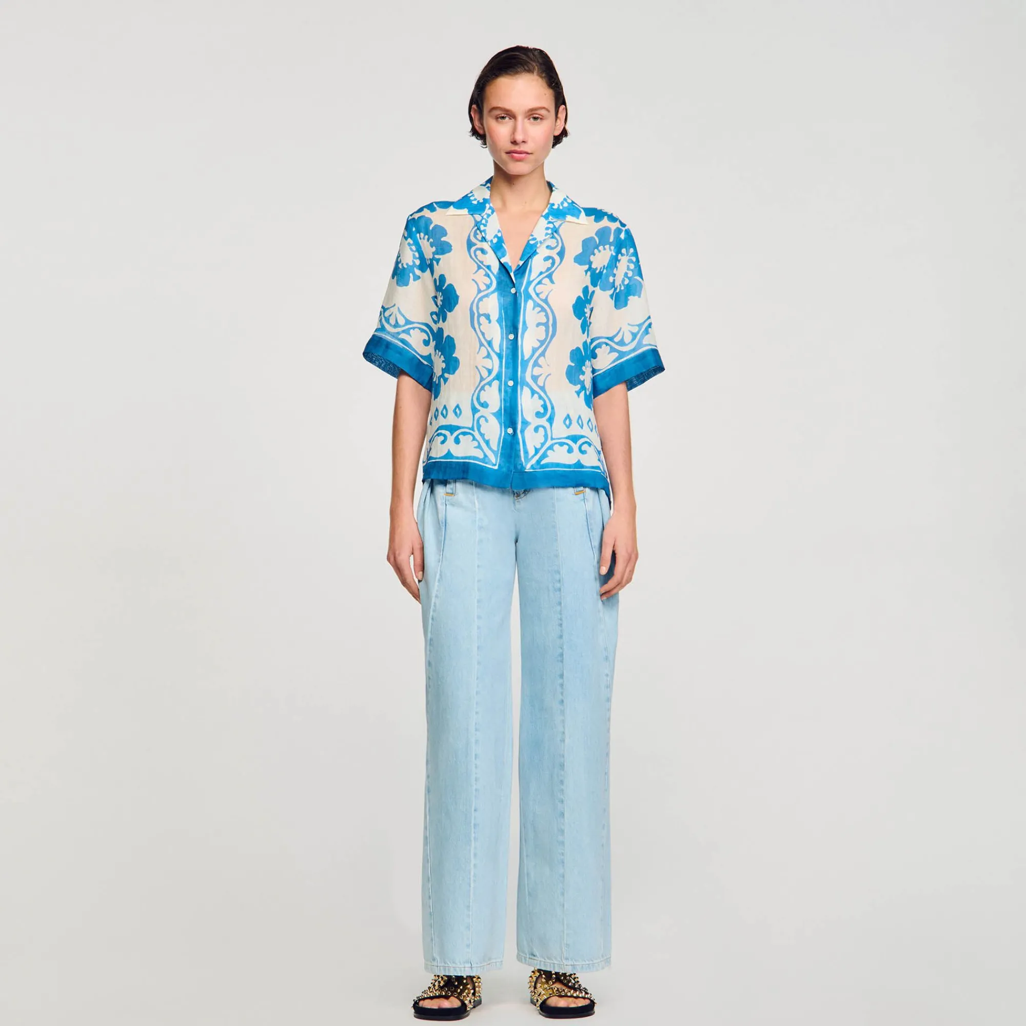 camisa_estampada_1.webp Tops & Camisas<Sandro Paris Camisa Estampada