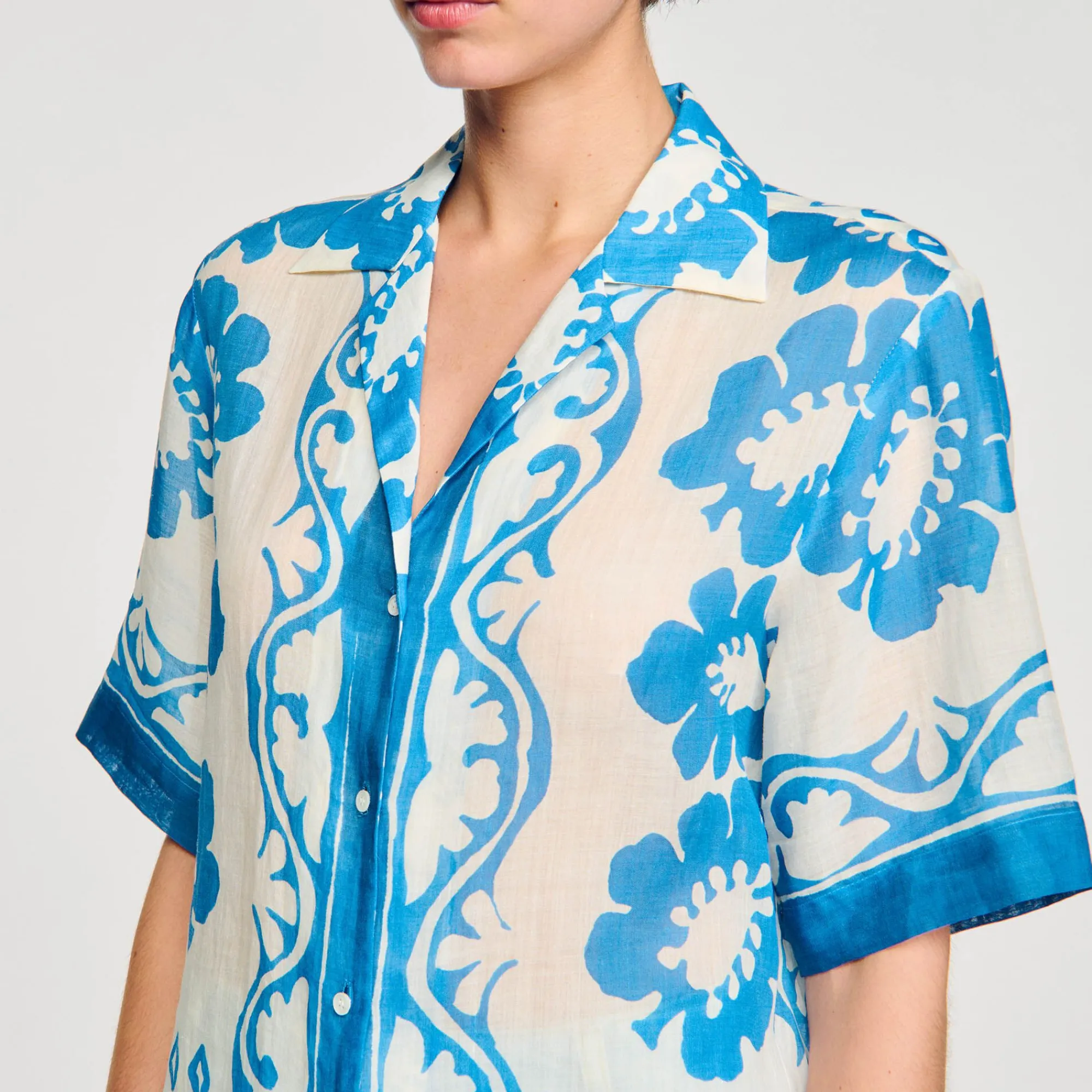 camisa_estampada_2.webp Tops & Camisas<Sandro Paris Camisa Estampada