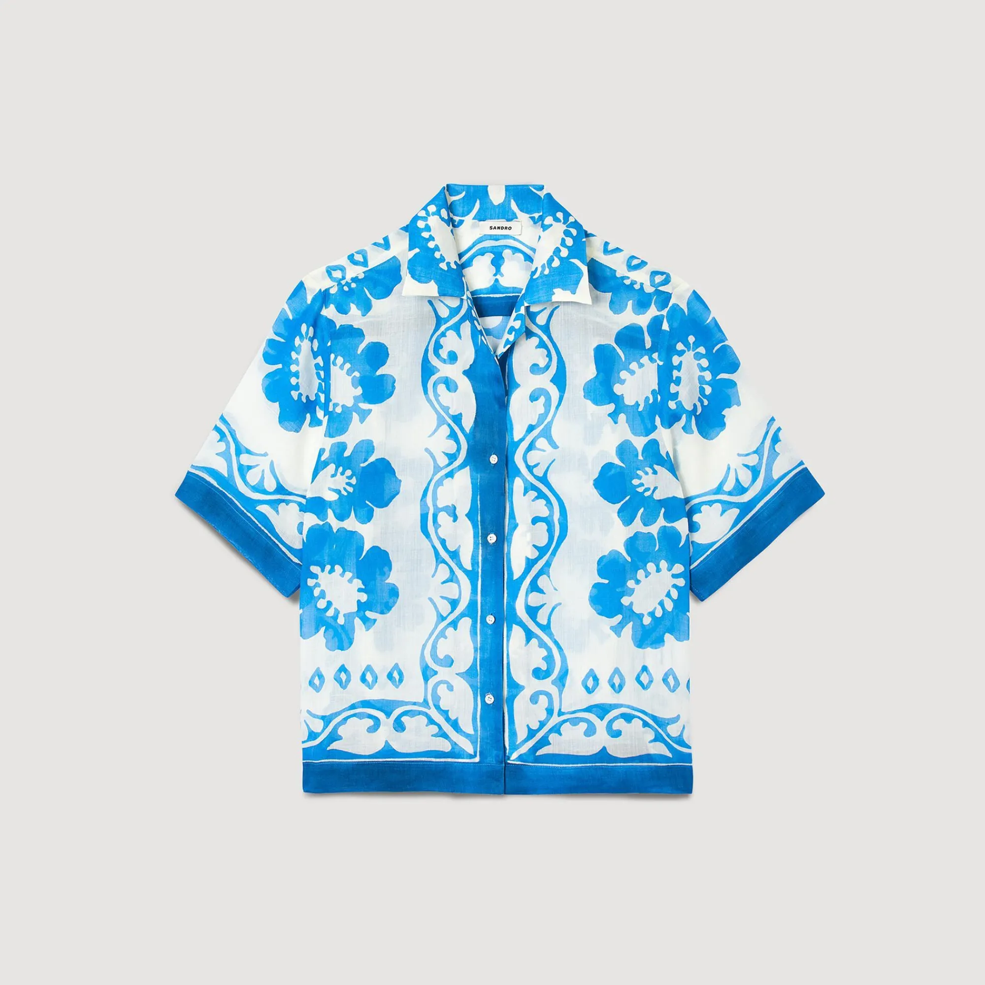 camisa_estampada_5.webp Tops & Camisas<Sandro Paris Camisa Estampada