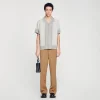 Camisas<Sandro Paris Camisa Estampada De Manga Corta