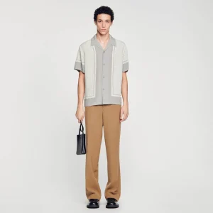 Camisas<Sandro Paris Camisa Estampada De Manga Corta