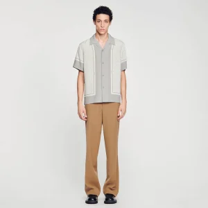 Camisas<Sandro Paris Camisa Estampada De Manga Corta