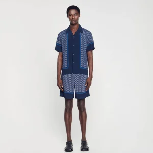 Camisas<Sandro Paris Camisa Estampada De Manga Corta