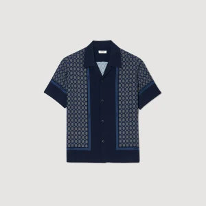 Camisas<Sandro Paris Camisa Estampada De Manga Corta