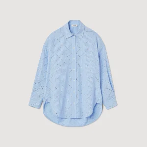 Tops & Camisas<Sandro Paris Camisa Oversize Con Estras