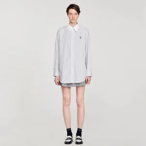 Tops & Camisas<Sandro Paris Camisa Oversize De Rayas
