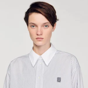 Tops & Camisas<Sandro Paris Camisa Oversize De Rayas