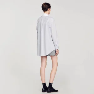 Tops & Camisas<Sandro Paris Camisa Oversize De Rayas