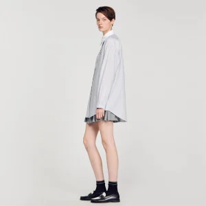 Tops & Camisas<Sandro Paris Camisa Oversize De Rayas
