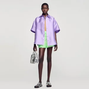 Conjuntos<Sandro Paris Camisa Oversize Satinada