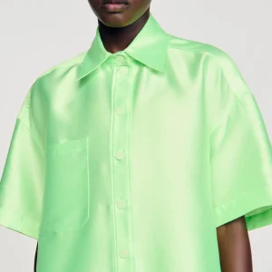 Conjuntos<Sandro Paris Camisa Oversize Satinada