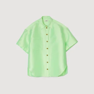Conjuntos<Sandro Paris Camisa Oversize Satinada